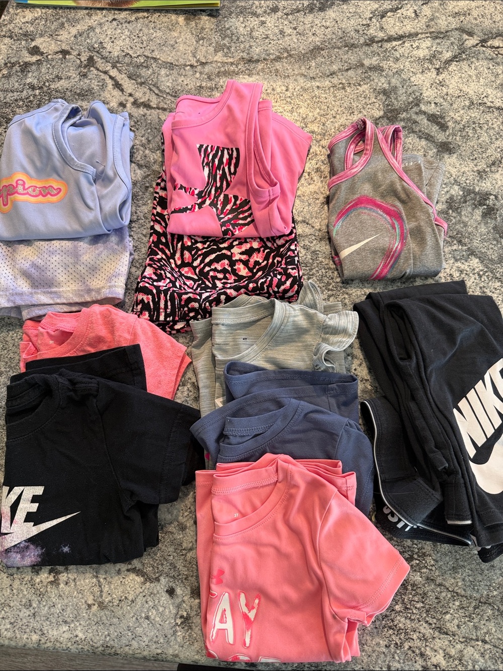 Under Armour Girls Pink Short Sleeve Athletic Tee - Pink